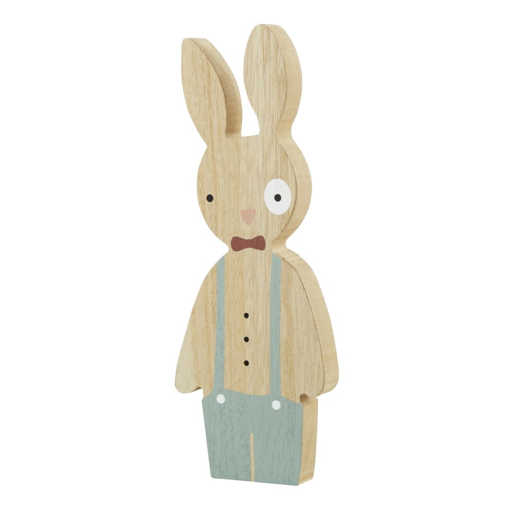 Statuette lapin en pin vert H22 (photo) Statuette lapin en pin vert H22