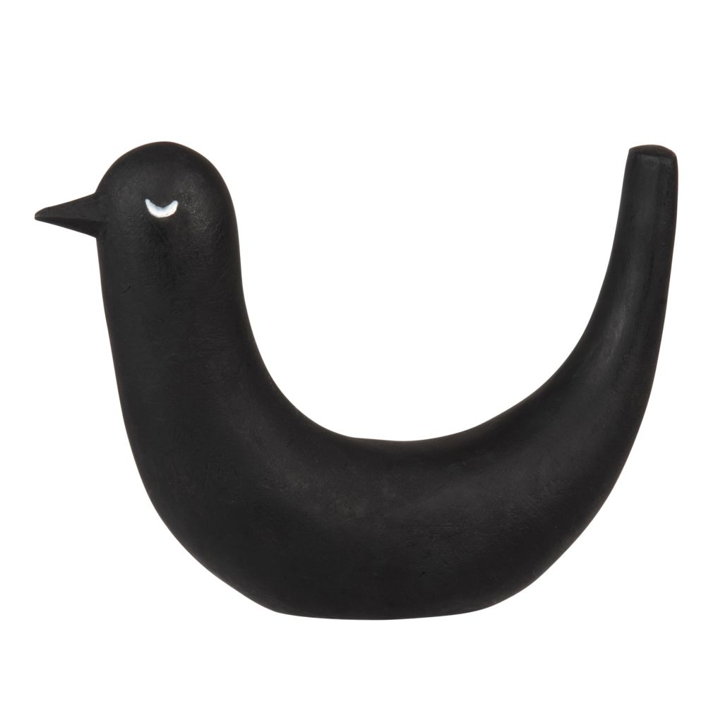 Statuette oiseau en résine noire H12 Statuette oiseau en résine noire H12