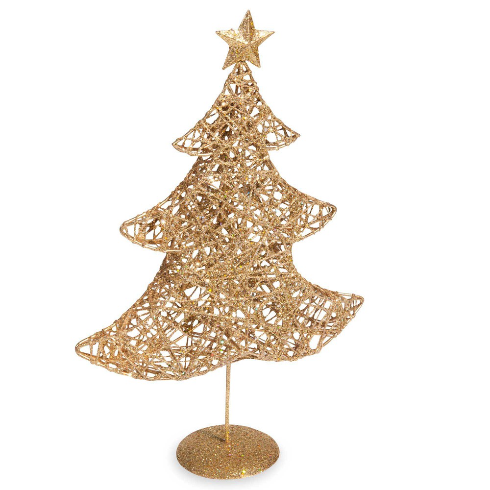 Statuette sapin de Noël doré H30 Statuette sapin de Noël doré H30