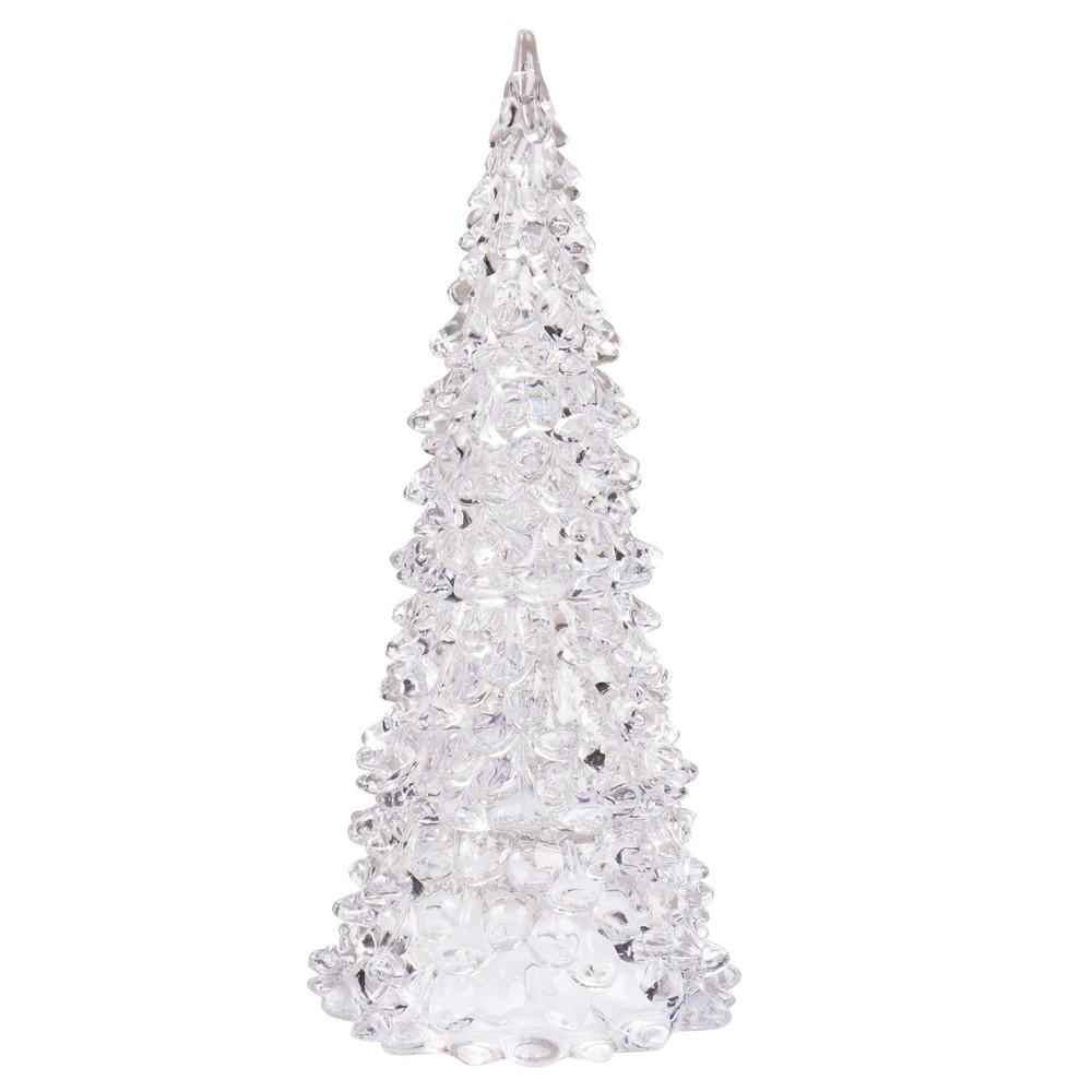 Statuette sapin lumineux transparent H23 Statuette sapin lumineux transparent H23