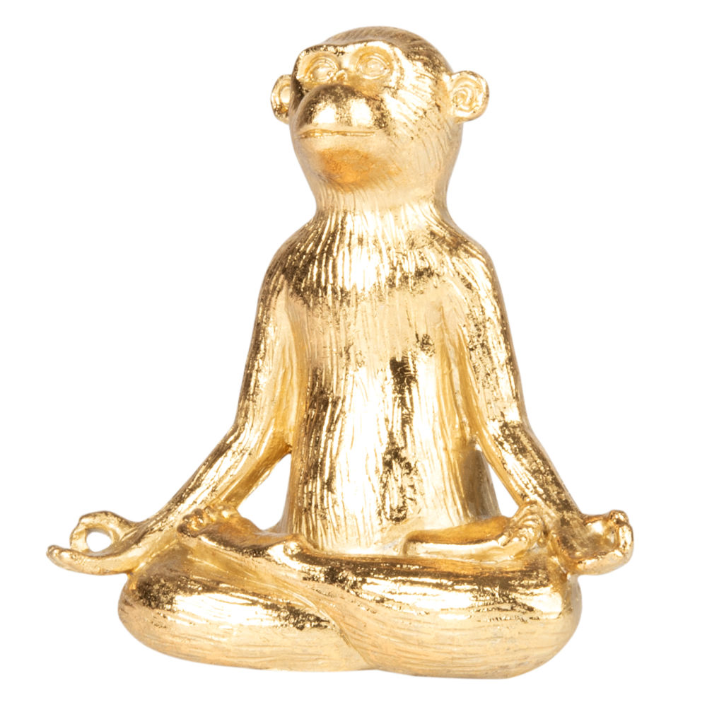 Statuette singe assis dorée H11 Statuette singe assis dorée H11