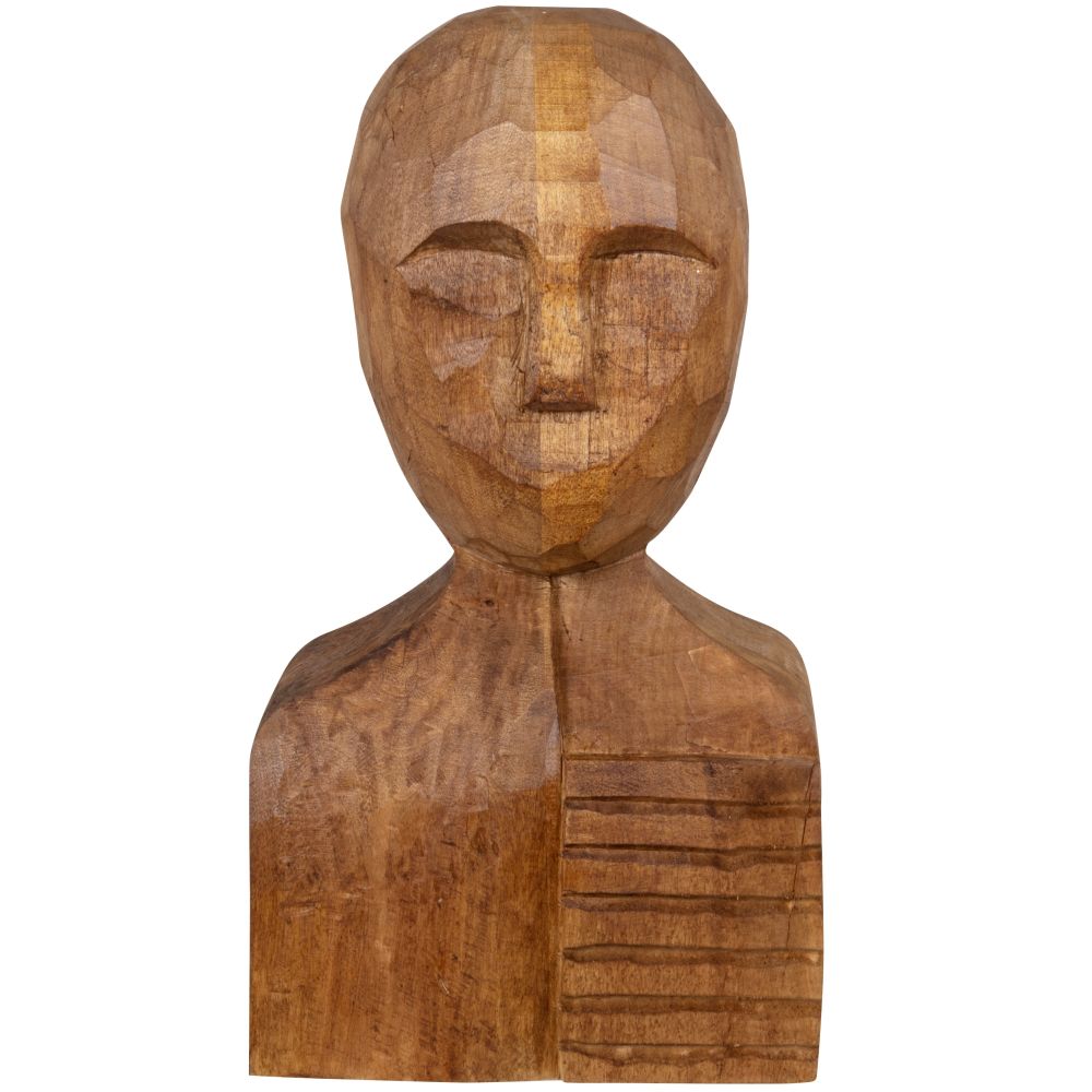 Statut buste en bois de bouleau H25