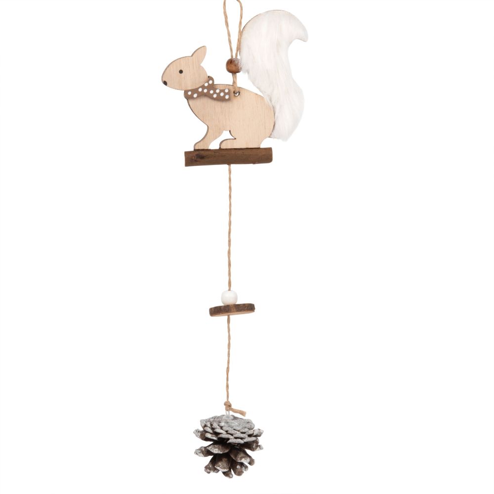 Suspension de Noël écureuil et pomme de pin Suspension de Noël écureuil et pomme de pin