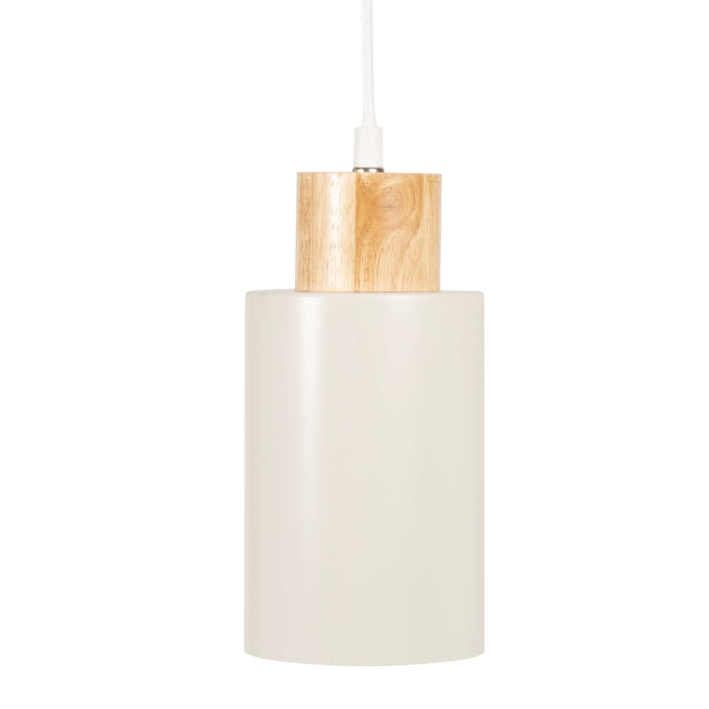 Suspension en métal blanc et pin Suspension en métal blanc et pin