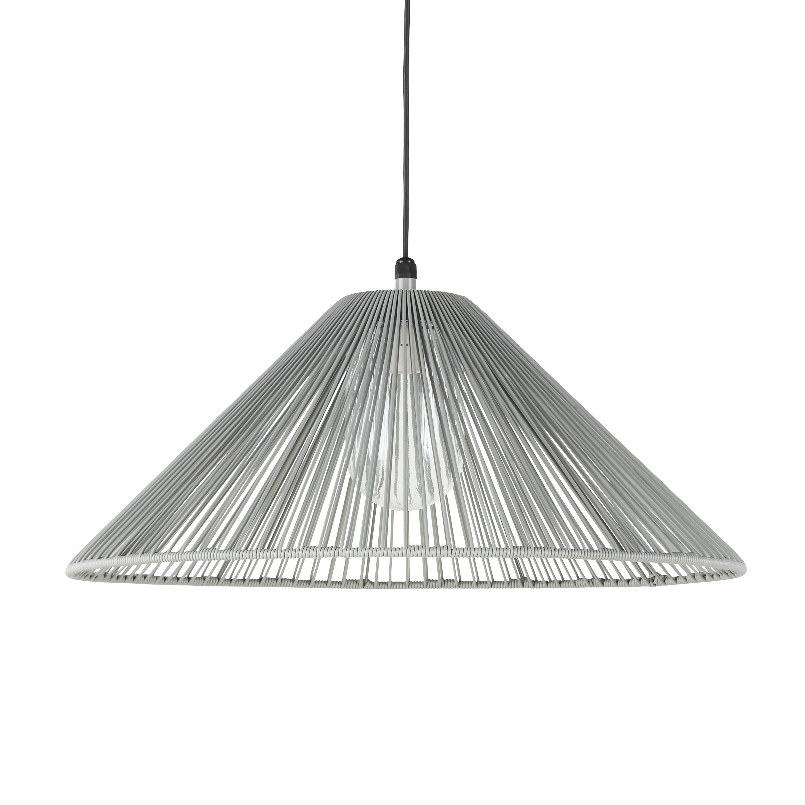 Suspension extérieure en métal filaire noir