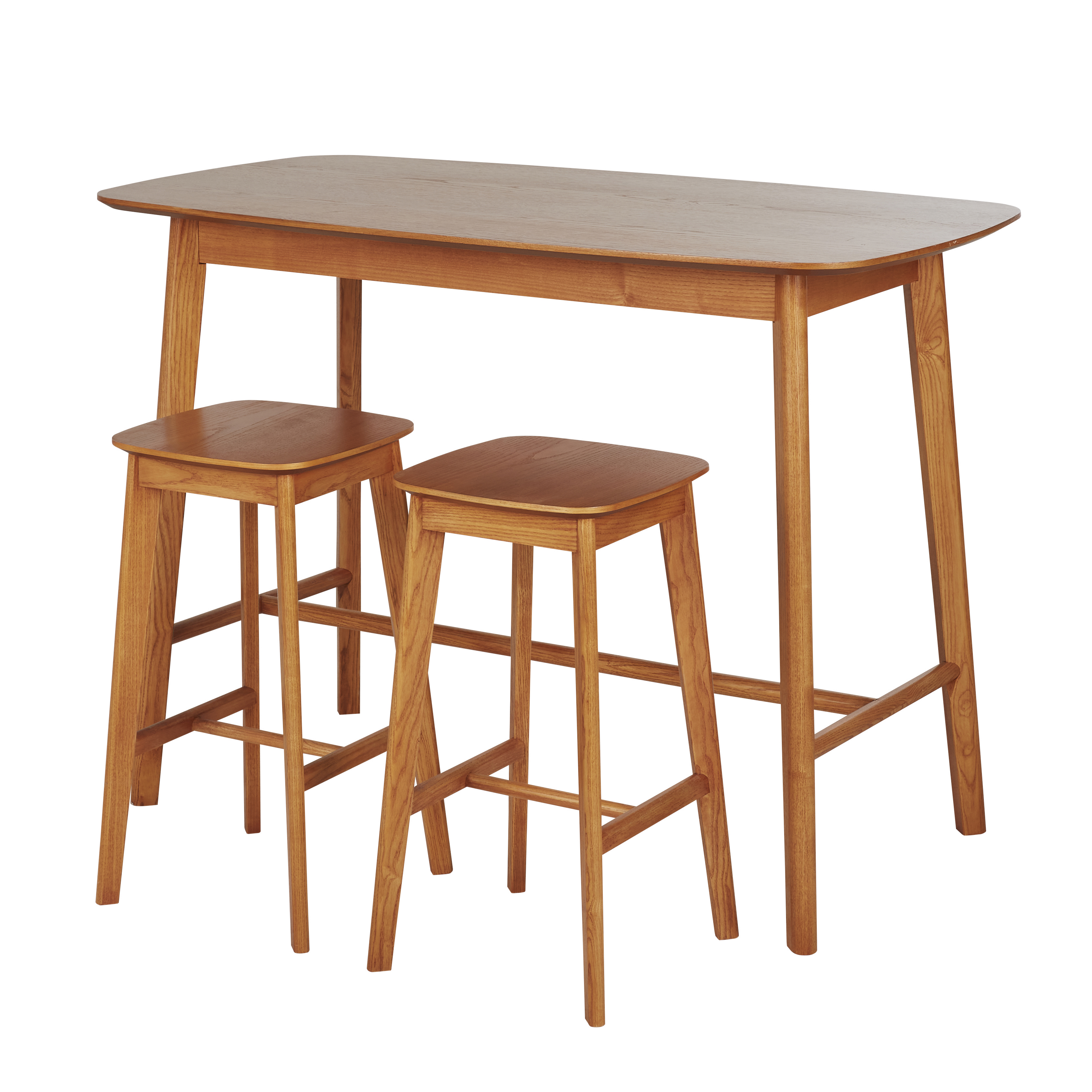 Table à manger haute 2 personnes L120 et tabourets (x2) H65
