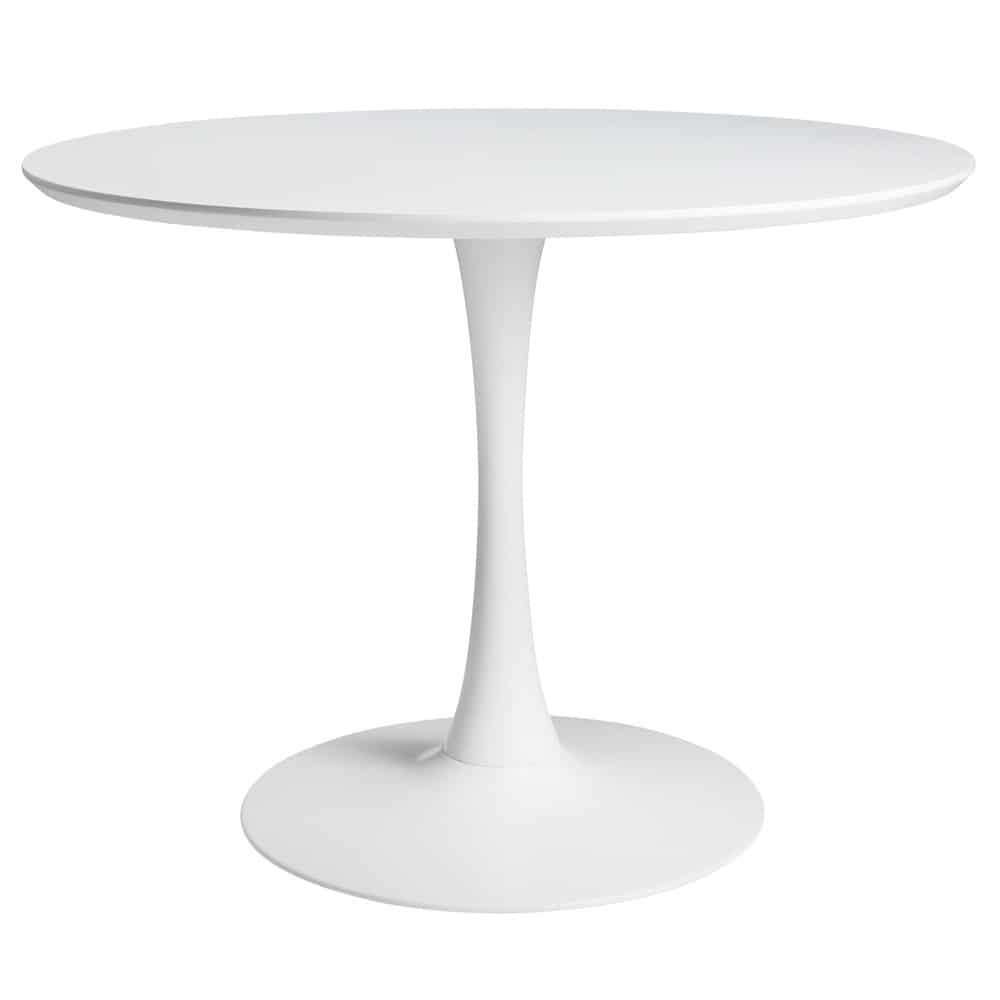 Table à manger ronde blanche 4/5 personnes D100 (photo) Table à manger ronde blanche 4/5 personnes D100