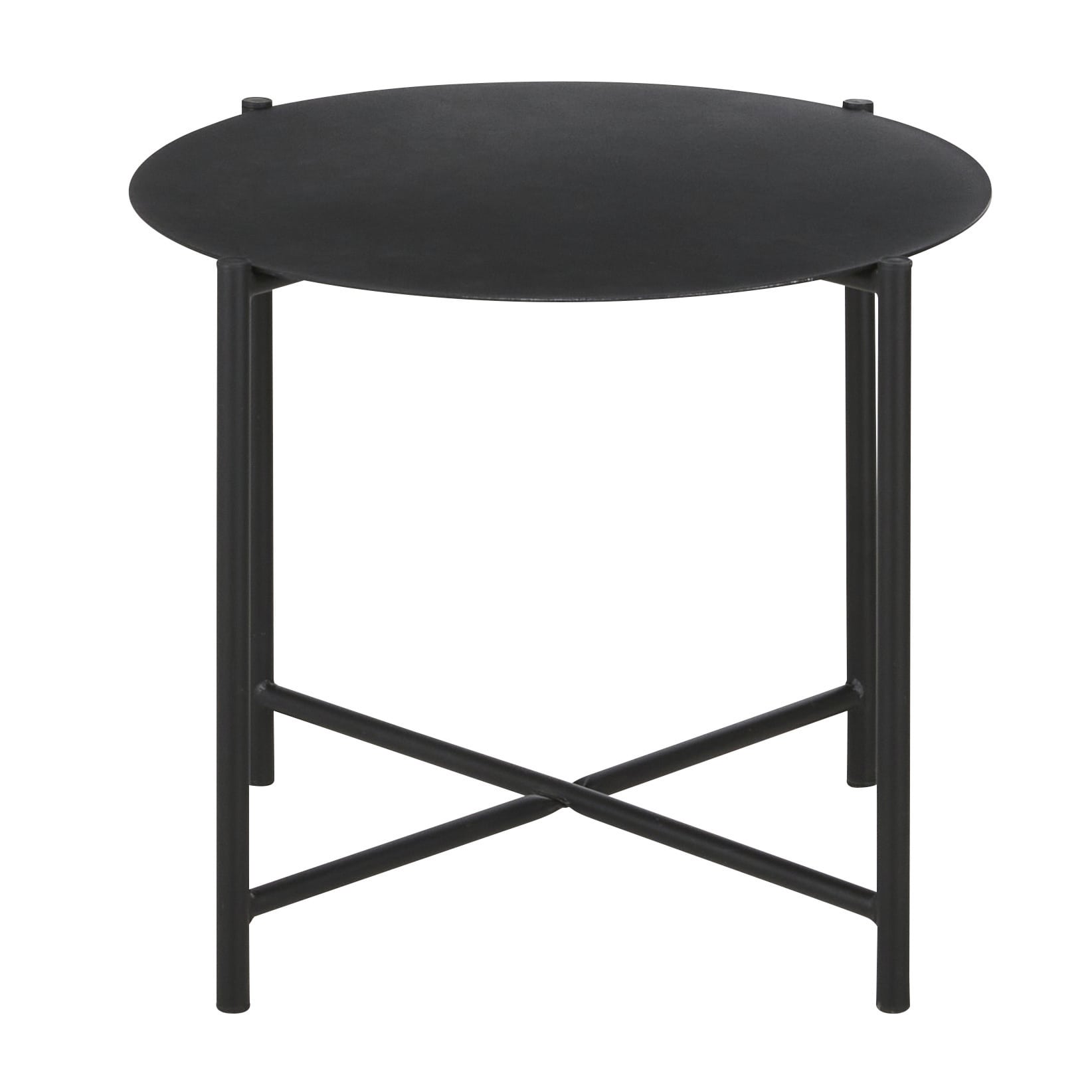 Table basse de jardin ronde en acier noir D54