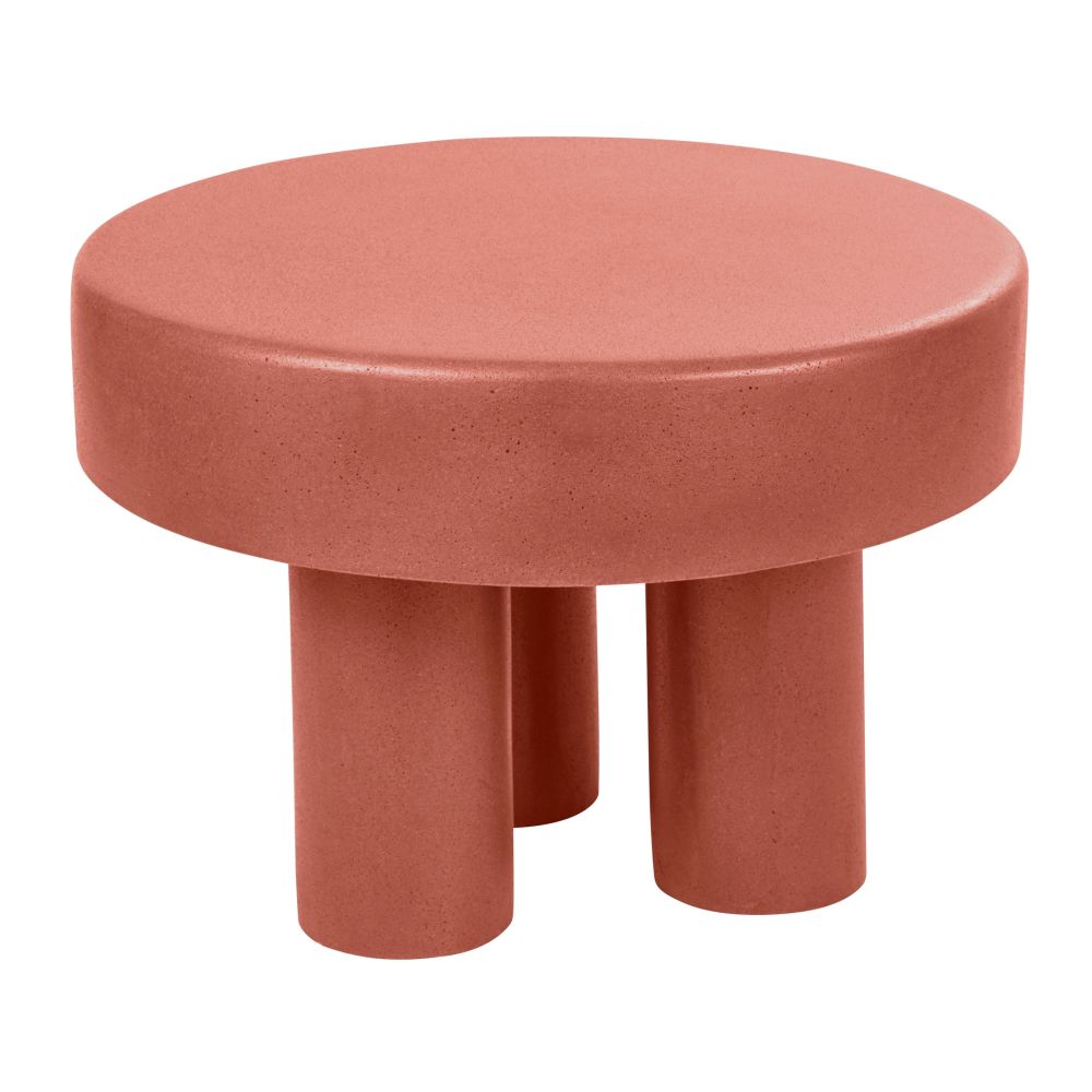 Table basse de jardin ronde terracotta D65