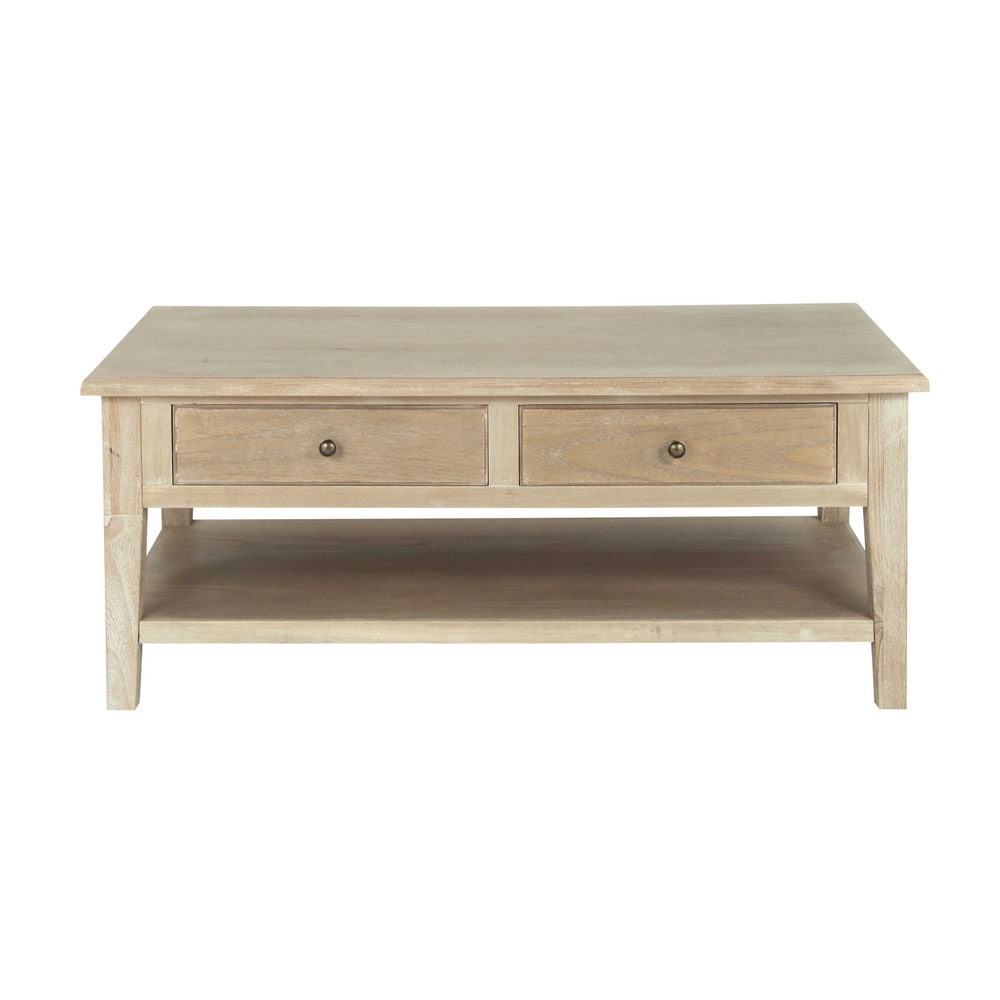 Table basse en paulownia gris