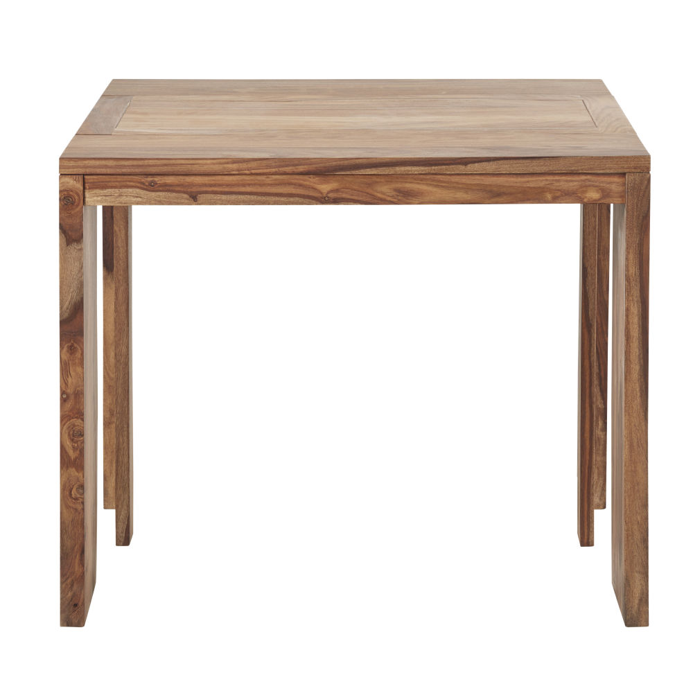 Table console extensible en sheesham massif 2/6 personnes L40/160