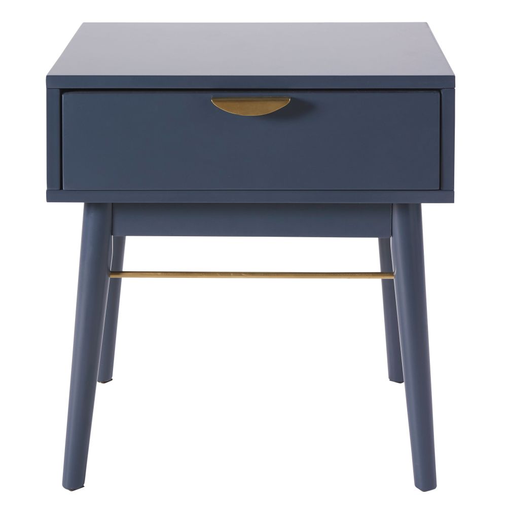 Table de chevet 1 tiroir bleu foncé