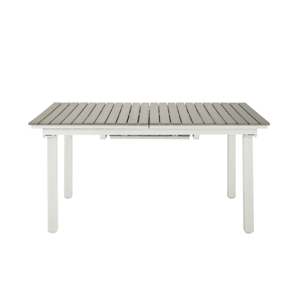 Table de jardin extensible 6/10 personnes en aluminium et composite L157