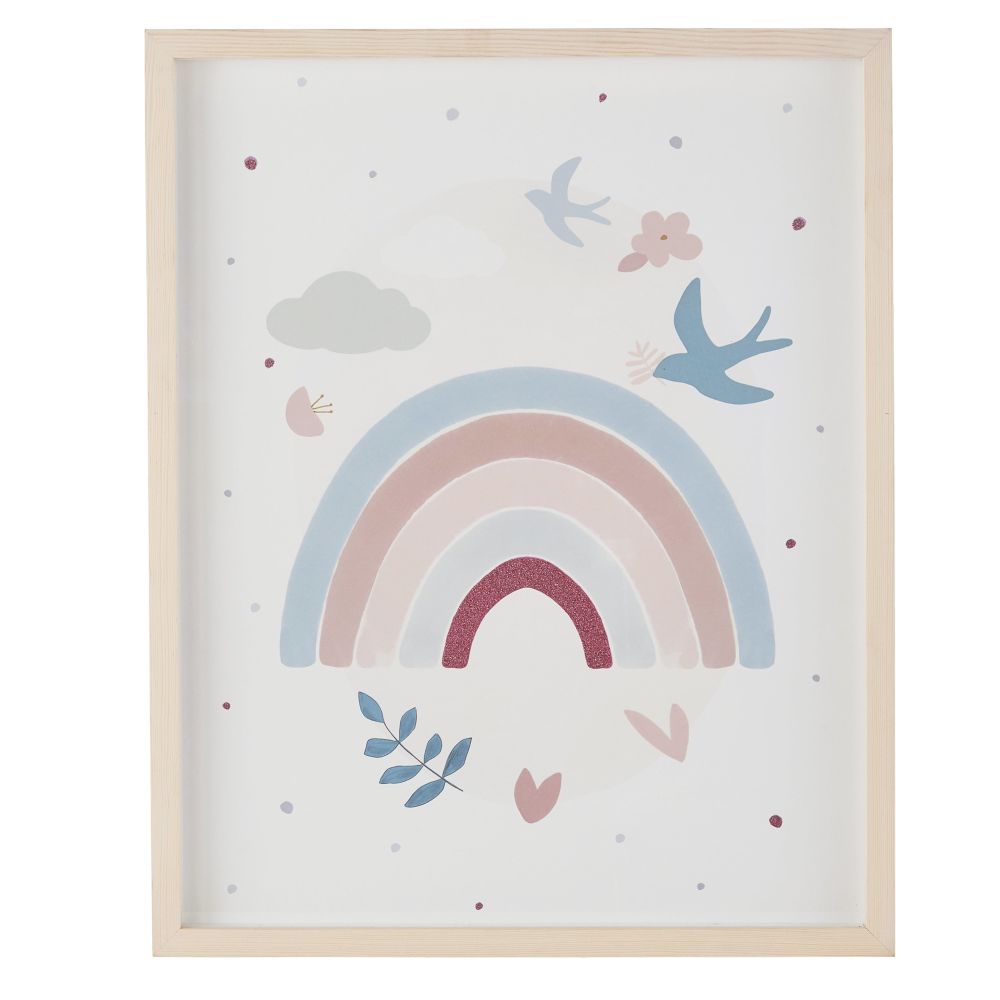 Tableau imprimé arc-en-ciel en pin 40x50 (photo) Tableau imprimé arc-en-ciel en pin 40x50
