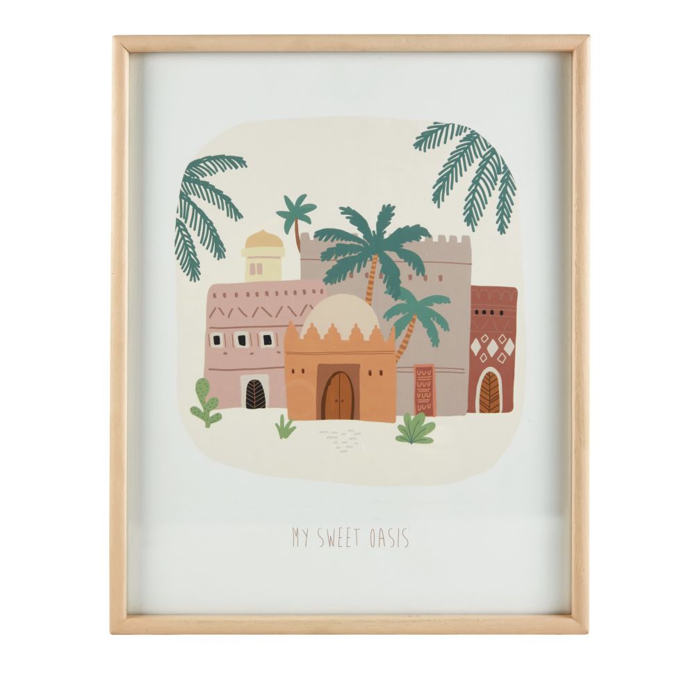 Tableau imprimé oasis multicolore 40x50 (photo) Tableau imprimé oasis multicolore 40x50
