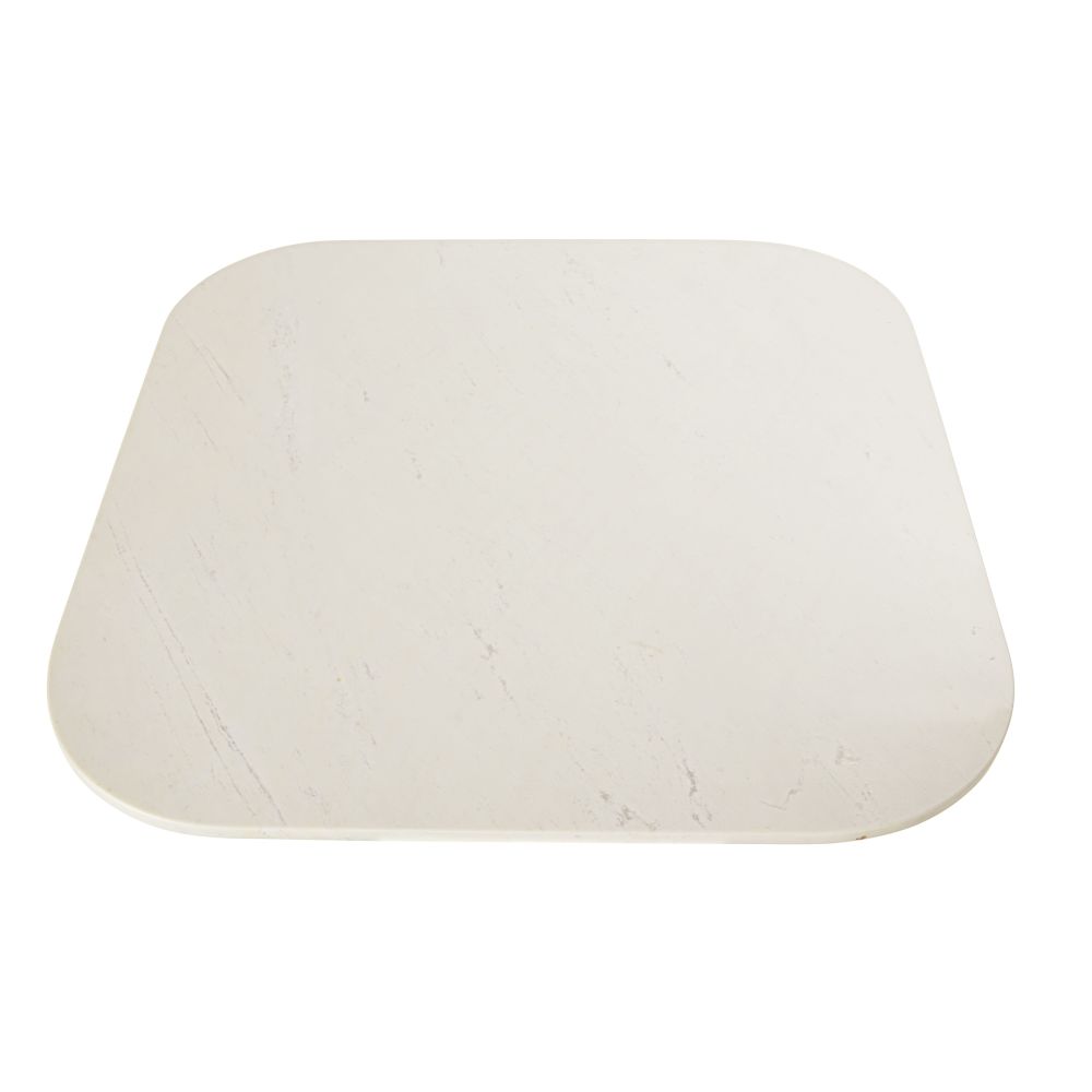 Tablero de mesa de mármol blanco para 4 personas EStilo vintage Maisons du Monde