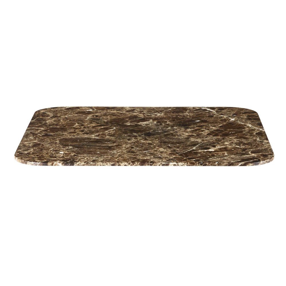 Tablero de mesa profesional en cristal efecto mármol en marrón, 2 personas, L. 70 Estilo contemporáneo Cristal Maisons du monde