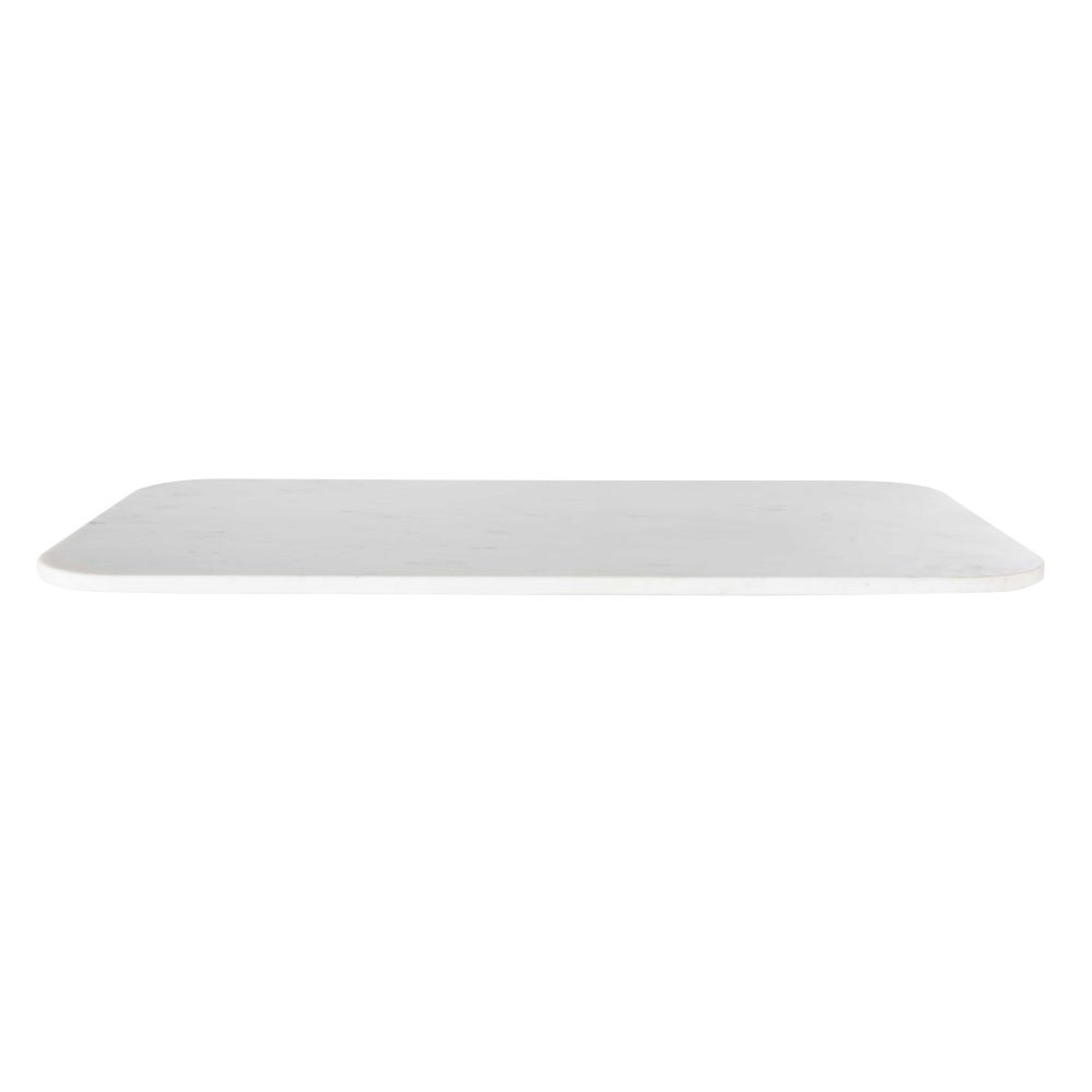 Tablero de mesa profesional rectangular de mármol blanco, 4 personas, L. 120 Estilo clásico chic Maisons du monde