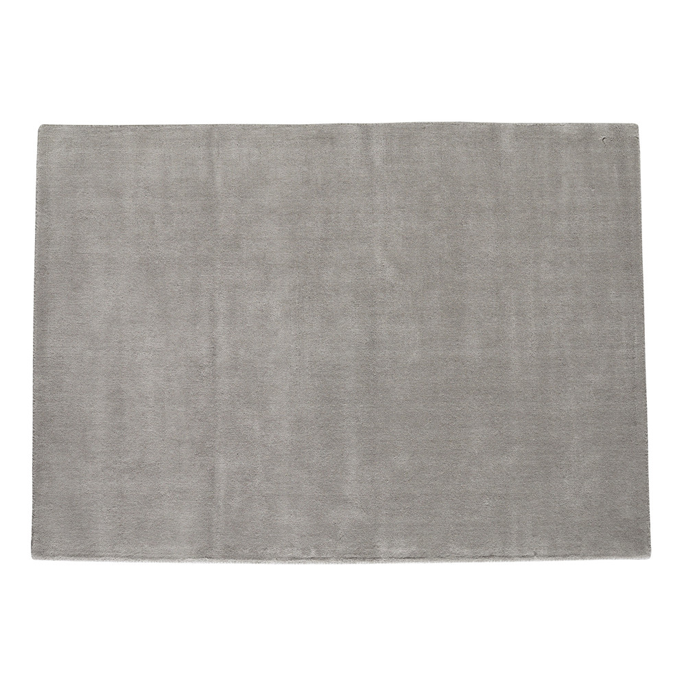 Tapis à poils courts en laine gris 250 x 350 cm