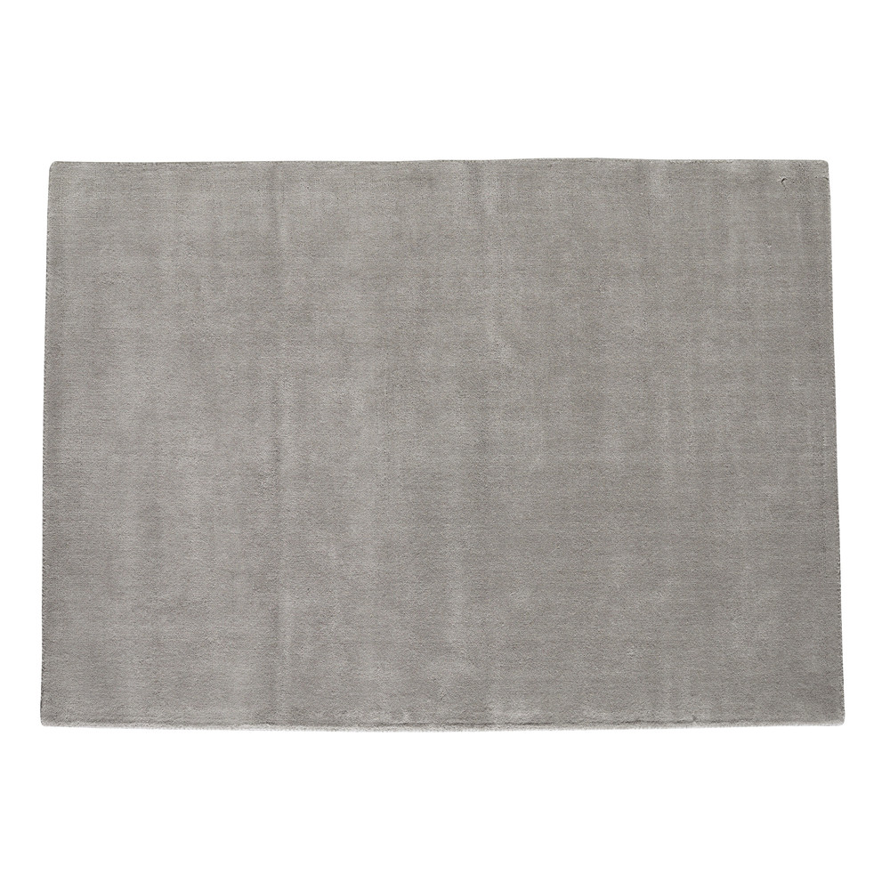 Tapis à poils courts en laine gris 250 x 350 cm SOFT