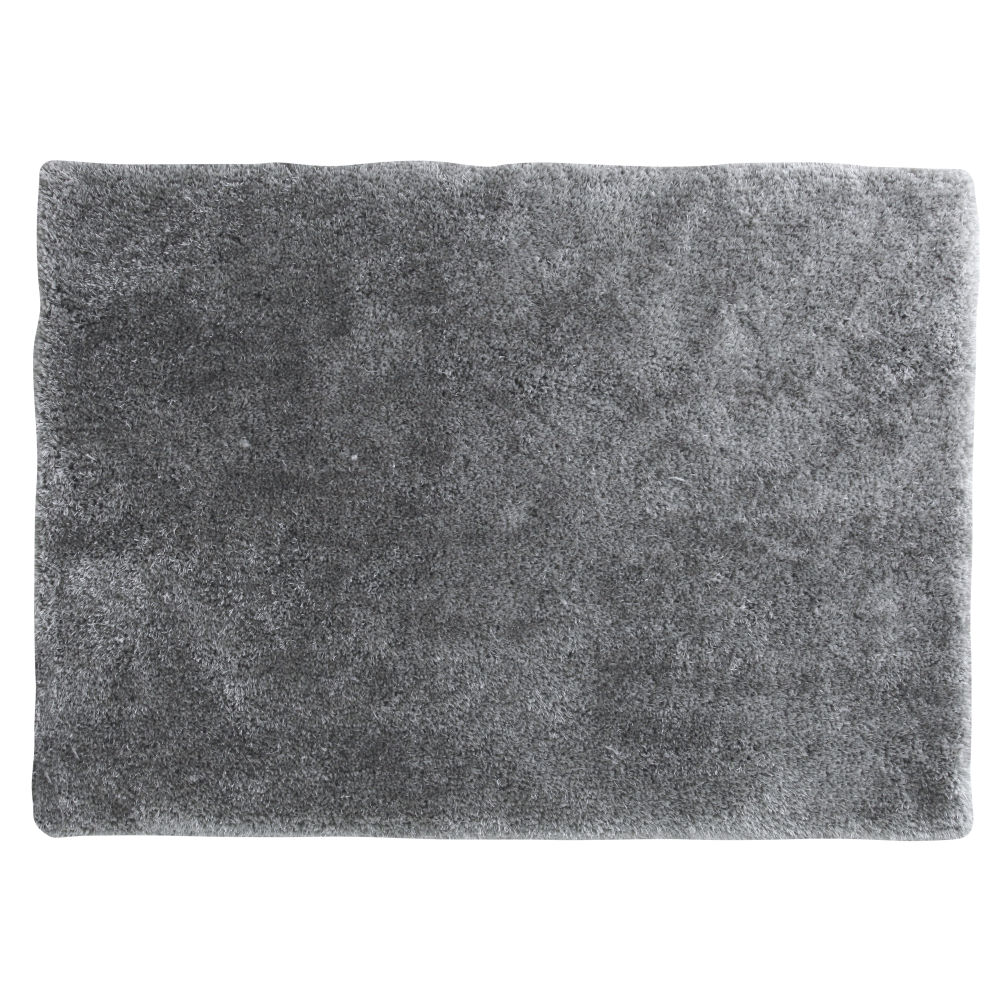 Tapis à poils longs gris 160 x 230 cm