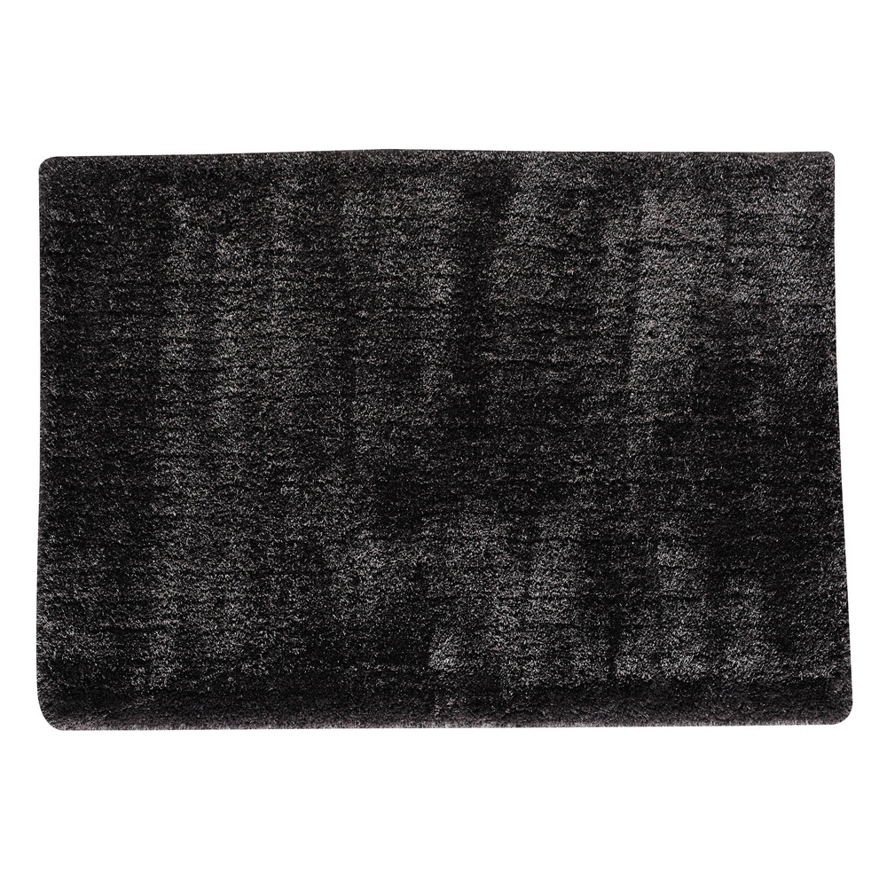 Tapis à poils longs gris anthracite 160 x 230 cm