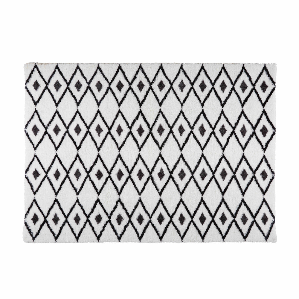 Tapis berbère noir et blanc 140x200 Tapis berbère noir et blanc 140x200