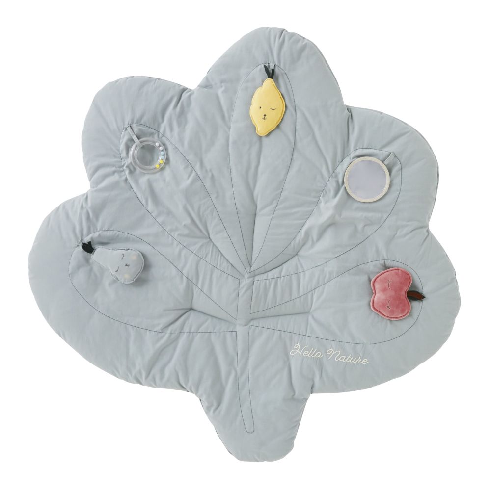Tapis d'éveil bébé feuille en coton vert D100 (photo) Tapis d'éveil bébé feuille en coton vert D100
