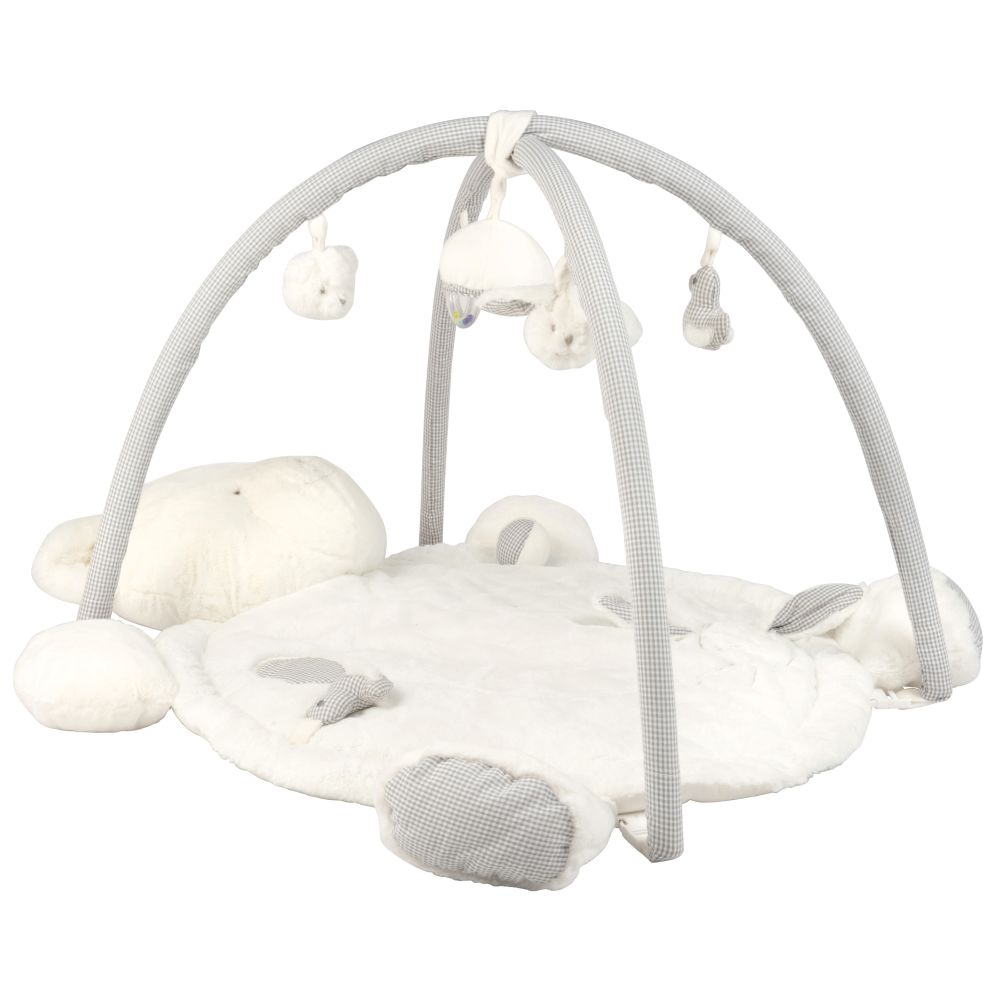 Tapis d'éveil bébé ourson en coton 70x90 (photo) Tapis d'éveil bébé ourson en coton 70x90