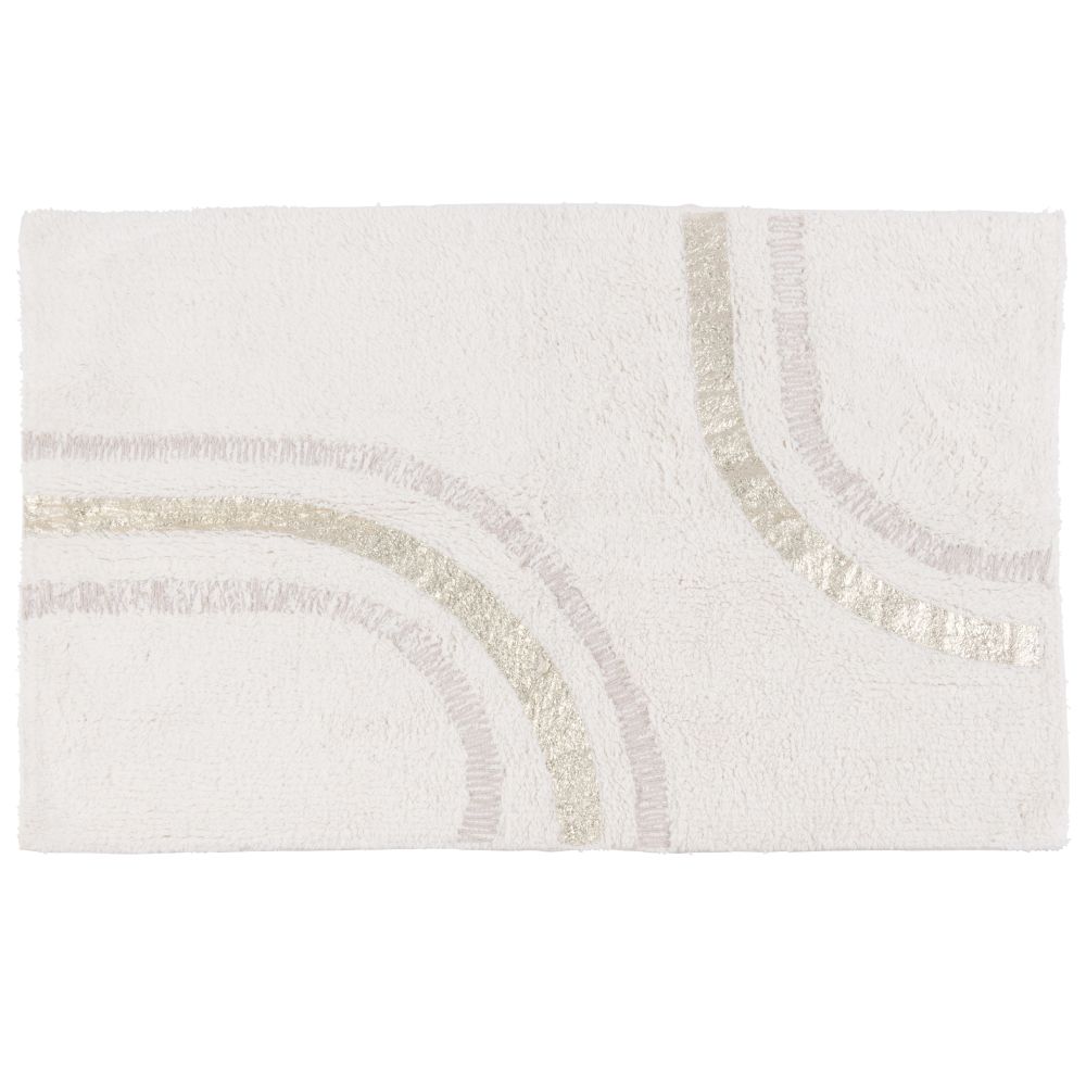Tapis en coton tufté écru et doré 60x90 Tapis en coton tufté écru et doré 60x90