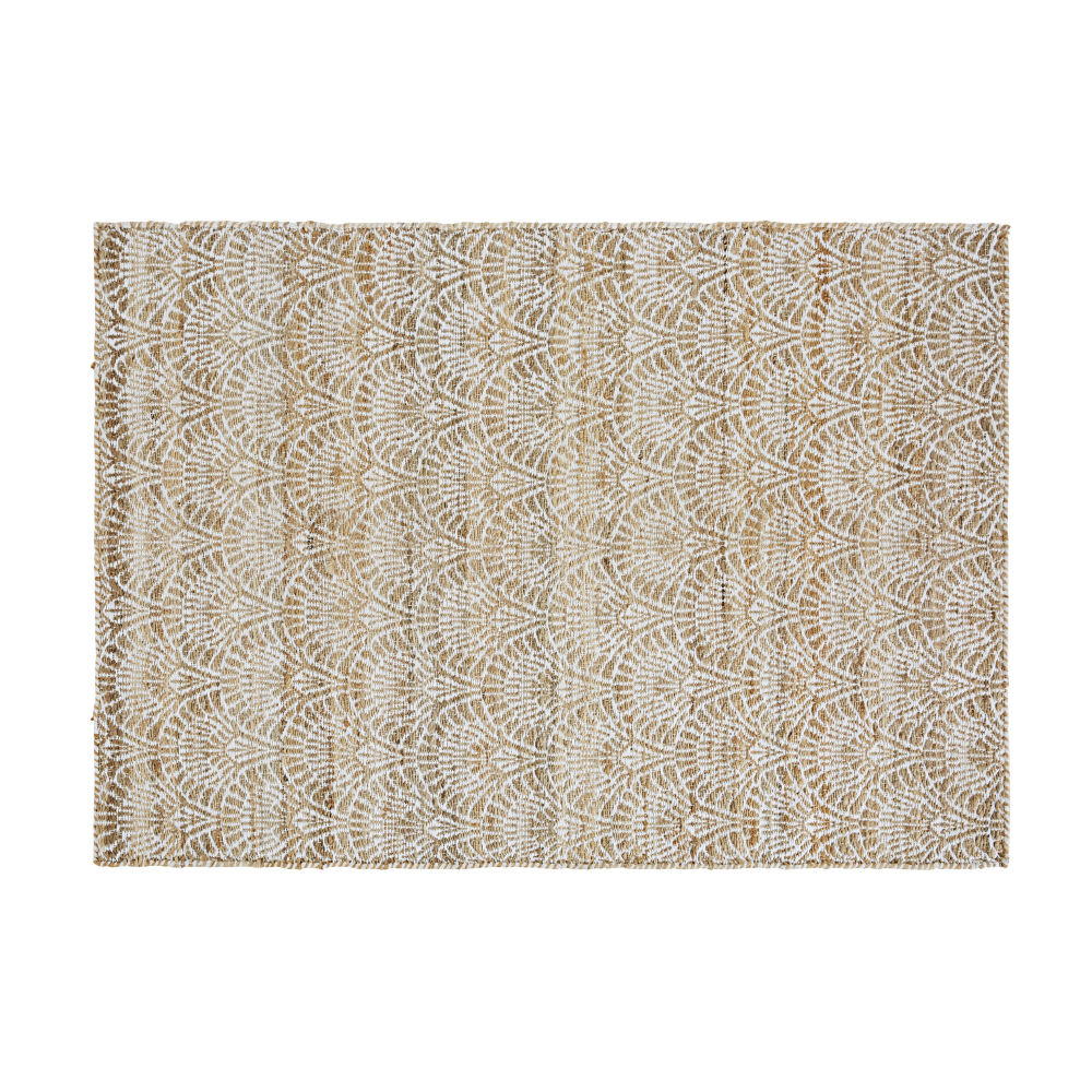 Tapis en jute et coton motifs vagues 120x180 Tapis en jute et coton motifs vagues 120x180