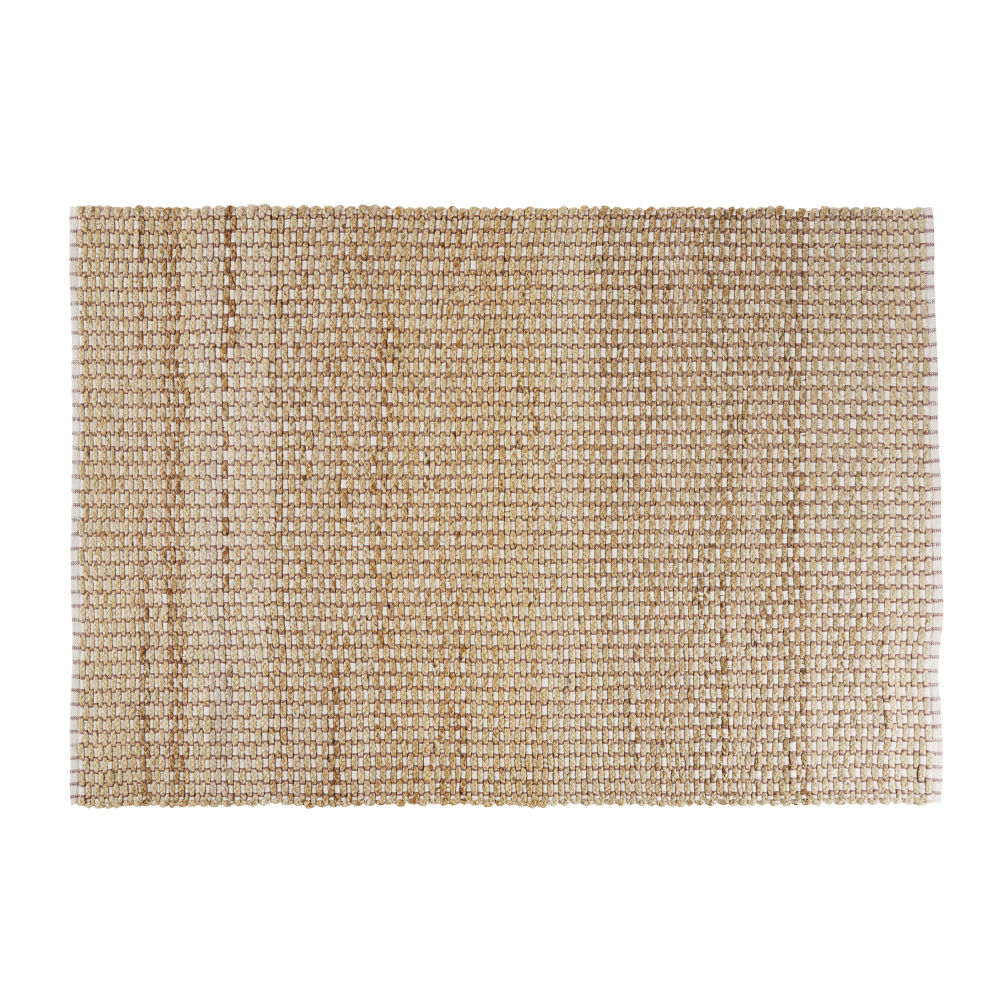 Tapis en jute et coton tissés main beiges 140x200 Tapis en jute et coton tissés main beiges 140x200