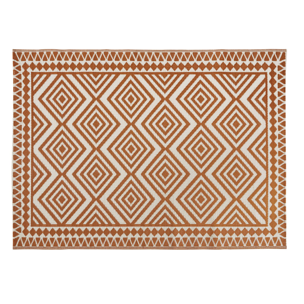 Tapis en polypropylène marron et écru 150x200 Tapis en polypropylène marron et écru 150x200