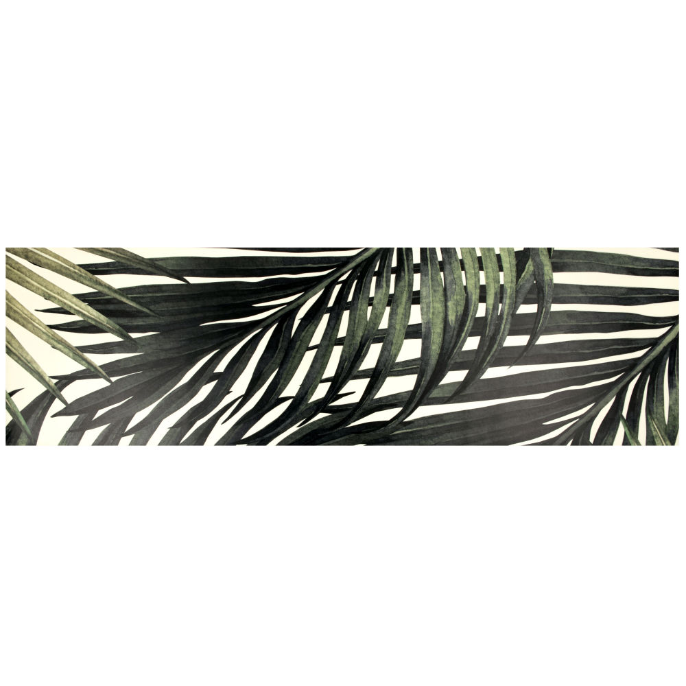 Tapis en vinyle imprimé feuilles tropicales 60x199
