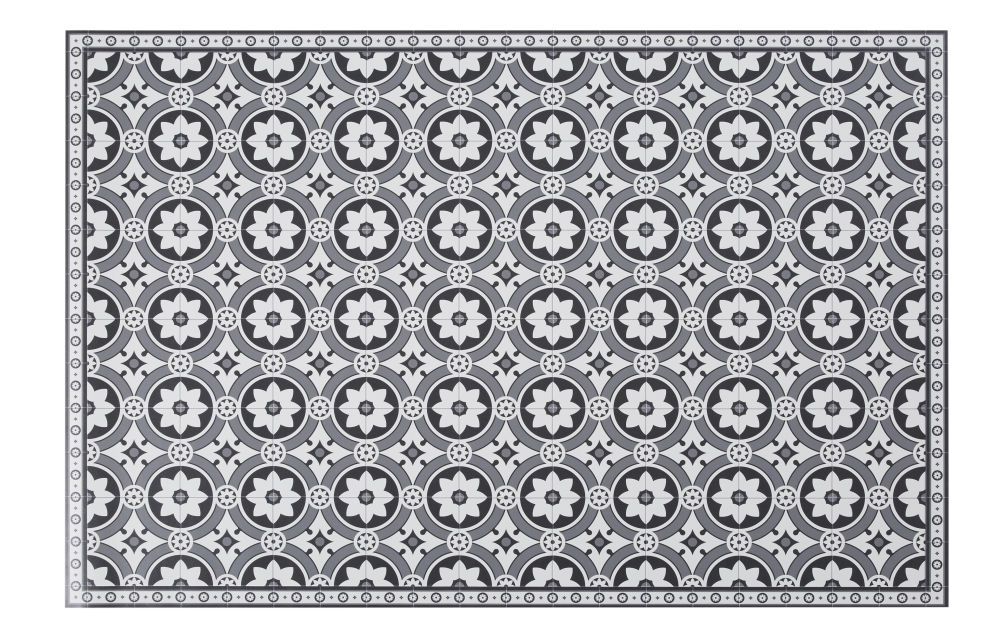 Tapis en vinyle motifs carreaux de ciment 100x150