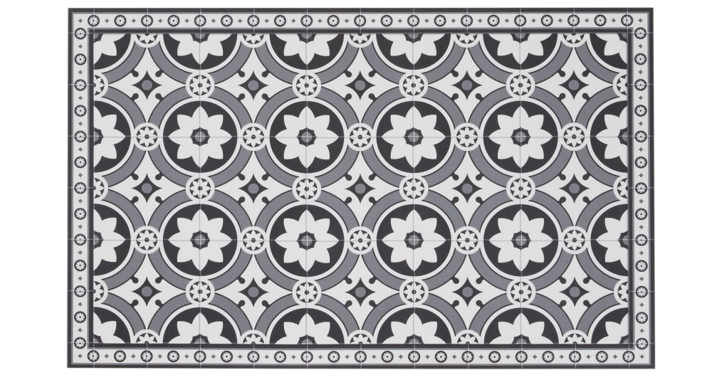 Tapis en vinyle motifs carreaux de ciment 50x80