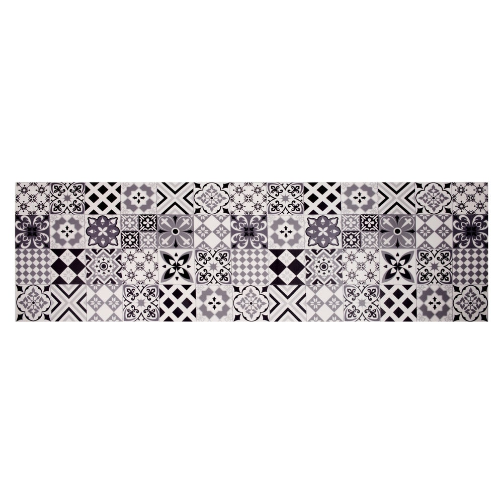 Tapis en vinyle motifs carreaux de ciment 60x199