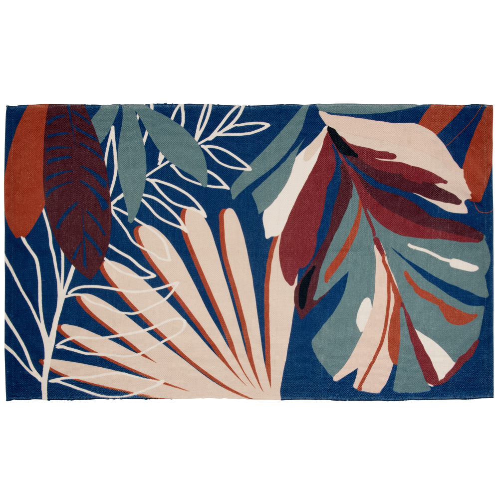 Tapis imprimé feuillage multicolore 90x150 Tapis imprimé feuillage multicolore 90x150