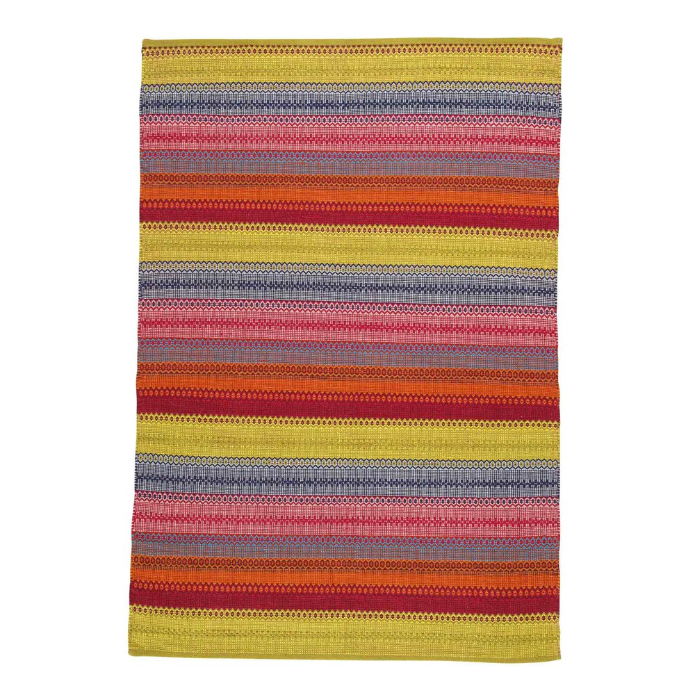 Tapis tissé jacquard multicolore 140 x 200 cm Tapis tissé jacquard multicolore 140 x 200 cm