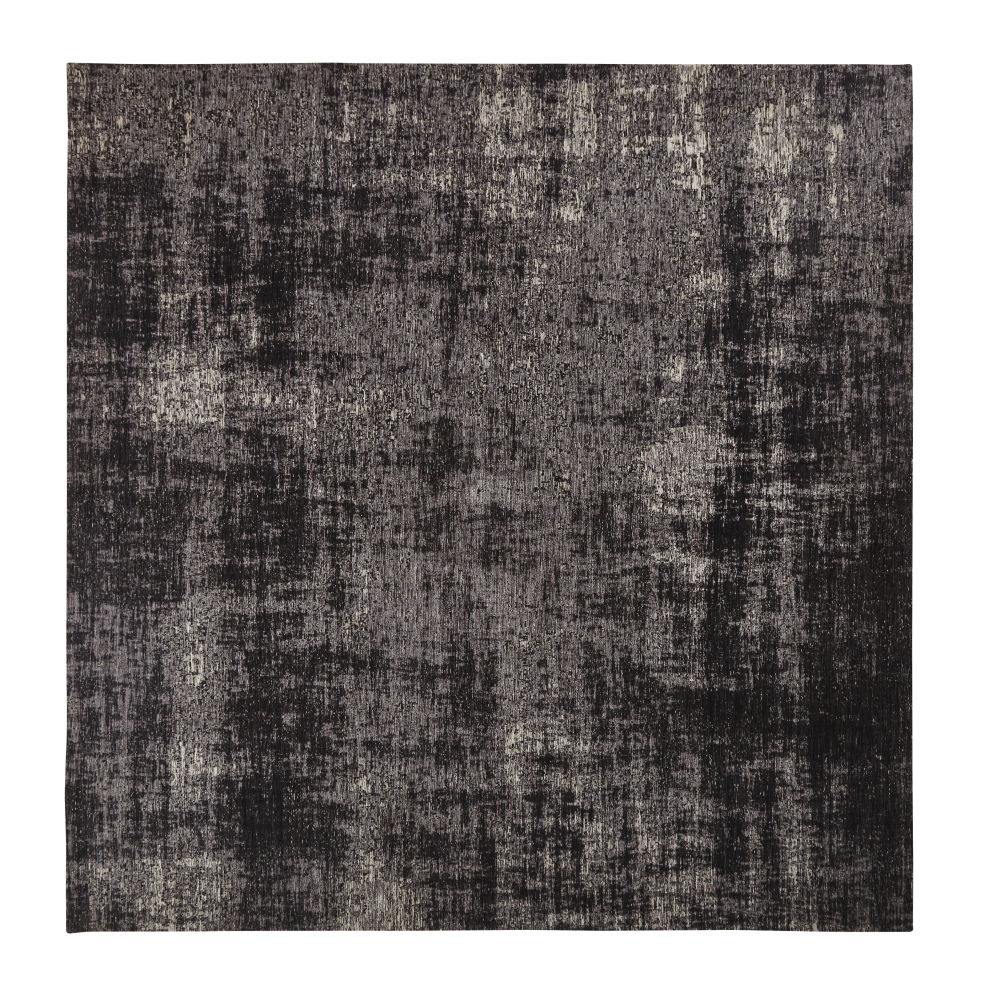 Tapis tissé jacquard noir 200x200, OEKO-TEX® Tapis tissé jacquard noir 200x200, OEKO-TEX®