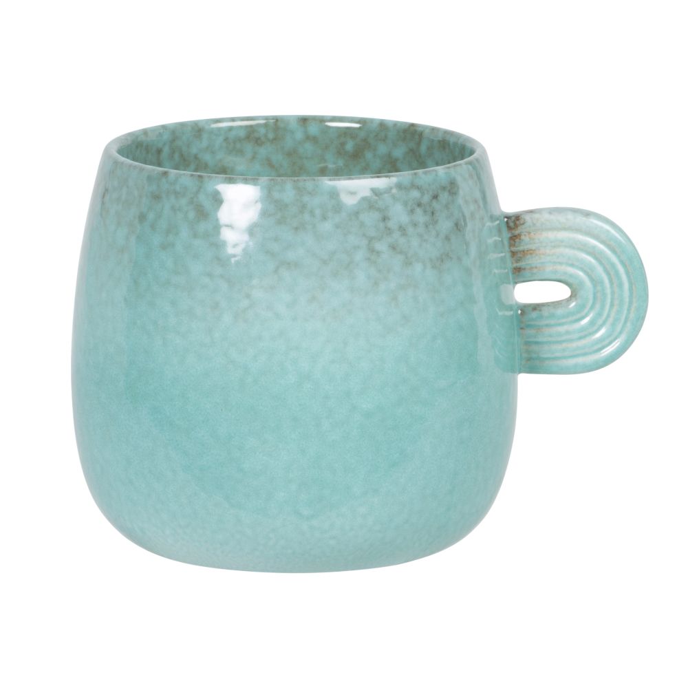 Tasse boule en porcelaine bleue