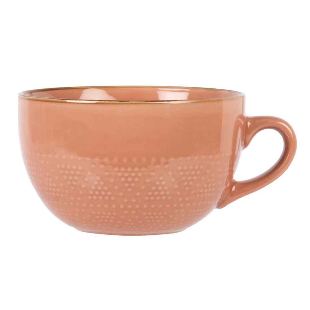Tasse en faïence rose