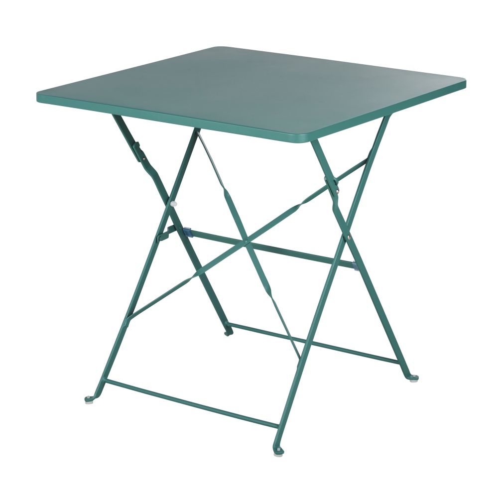 Tavolo da giardino professionale pieghevole per 2 persone in acciaio verde larg. 70 cm - Modello Contemporaneo - Verde - Metallo - Maisons du Monde
