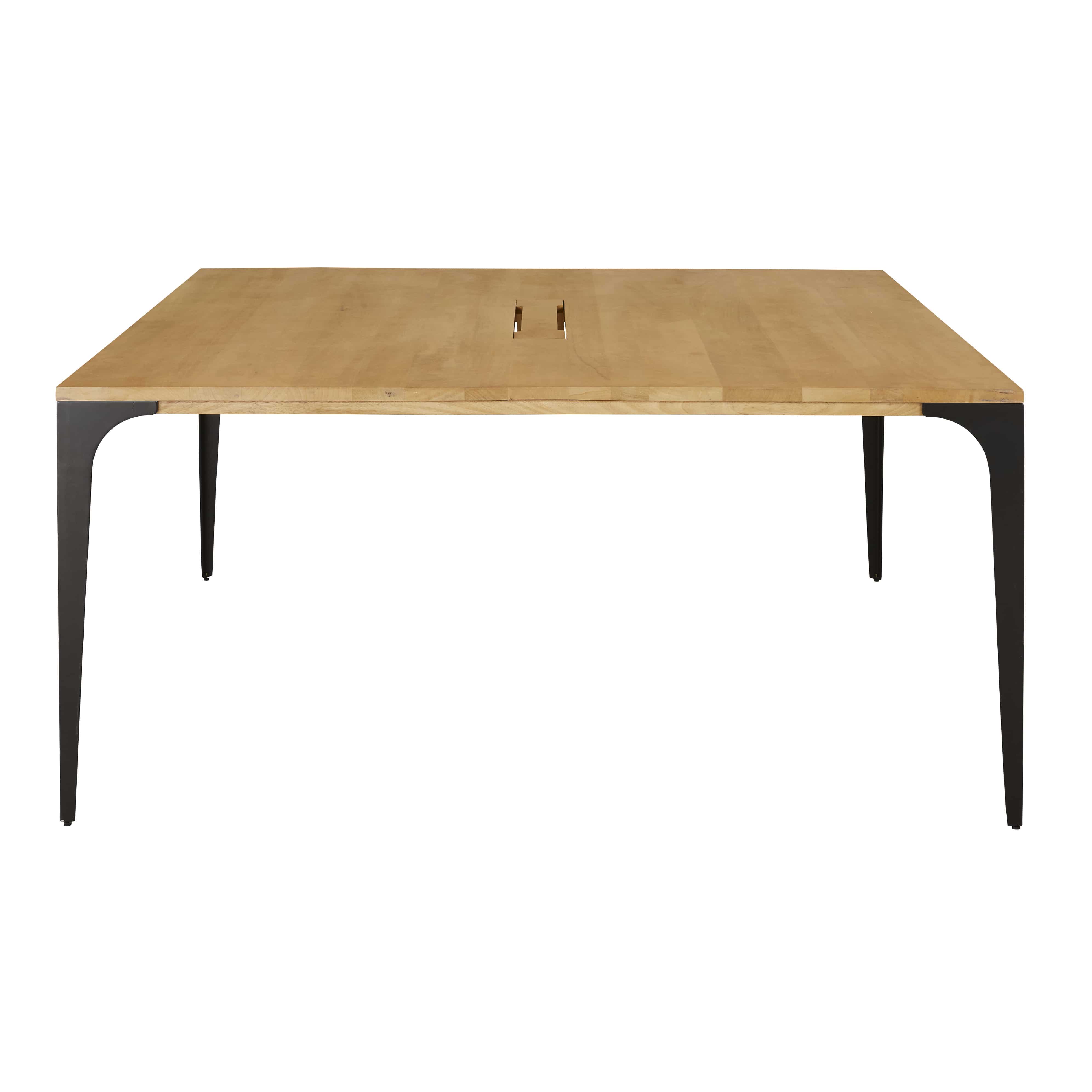 Tavolo da riunione in legno di mango chiaro e metallo grigio, 160 cm - Modello Industriale - Legno - Maisons du Monde