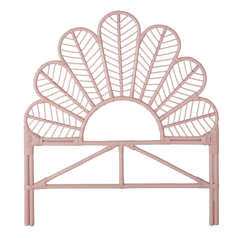 Tête de lit 90 en rotin rose Tête de lit 90 en rotin rose
