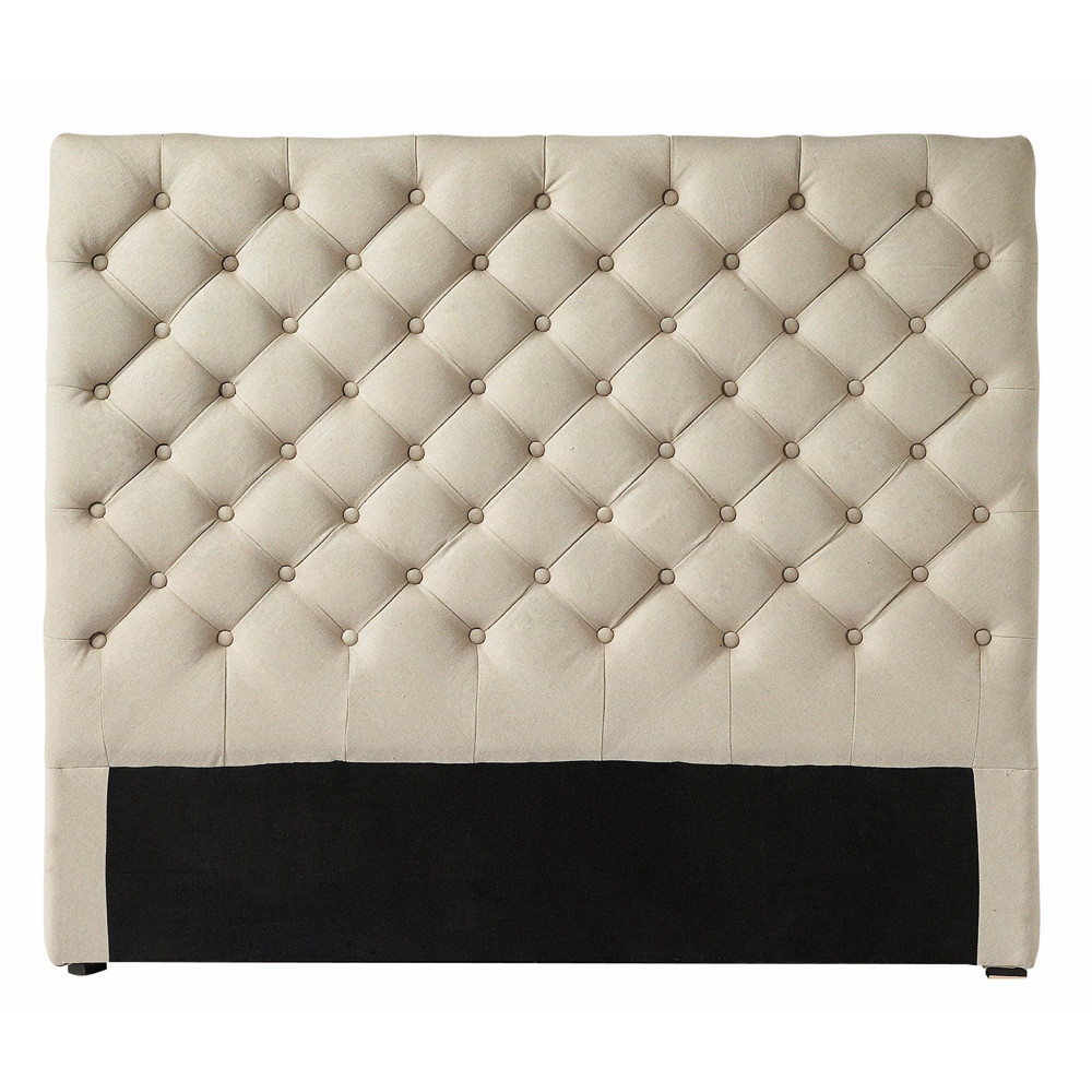 Tête de lit capitonnée en lin L 140 cm Tête de lit capitonnée en lin L 140 cm