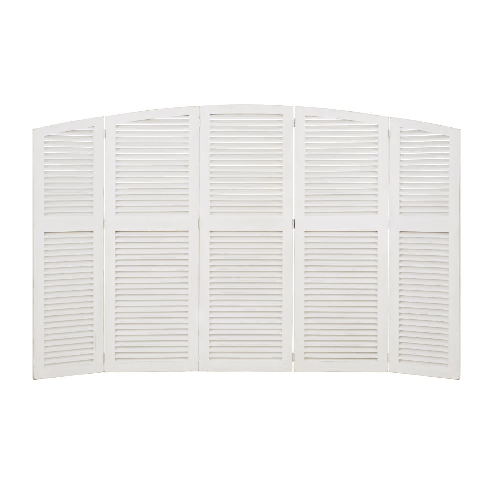 Tête de lit pliante avec persiennes blanche Tête de lit pliante avec persiennes blanche