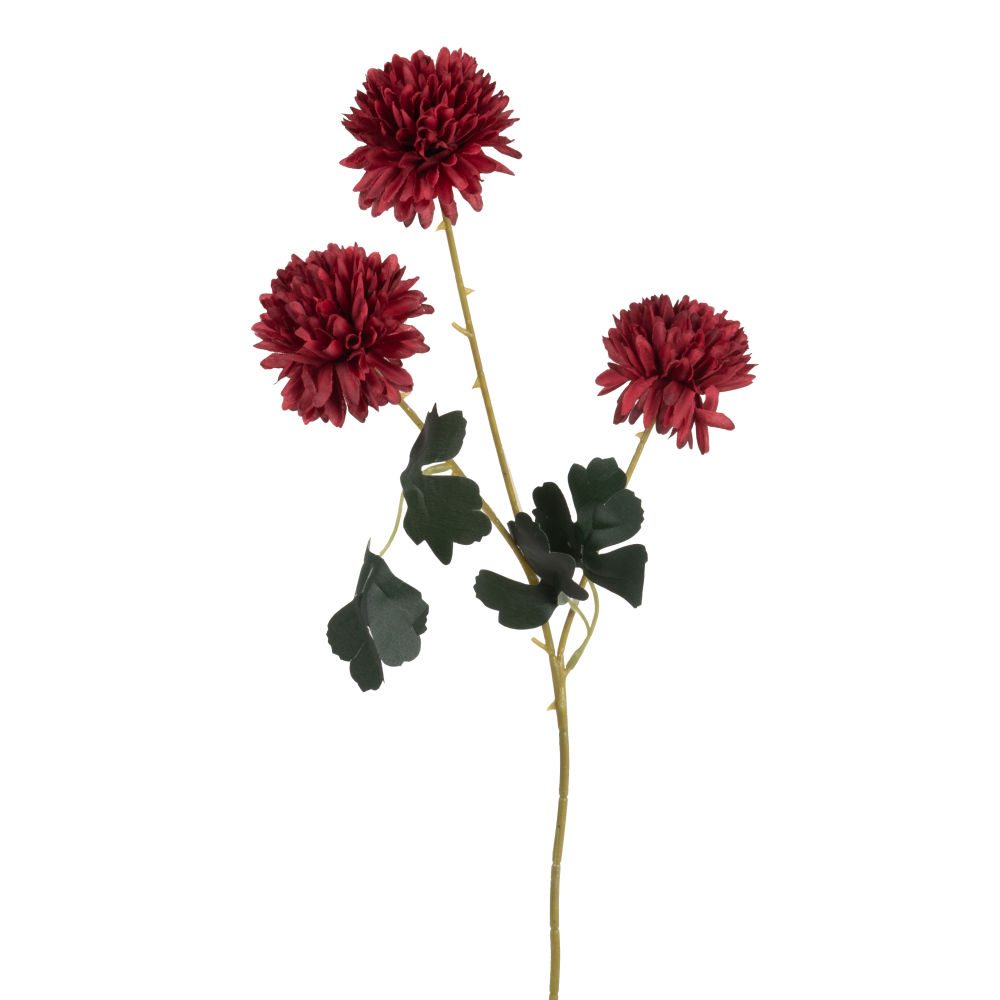 Tige fleur artificielle rouge et verte