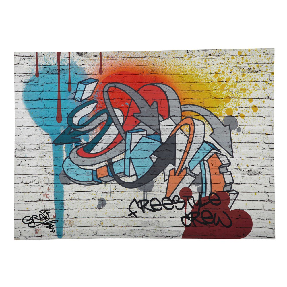 Toile graffiti multicolore 80x110