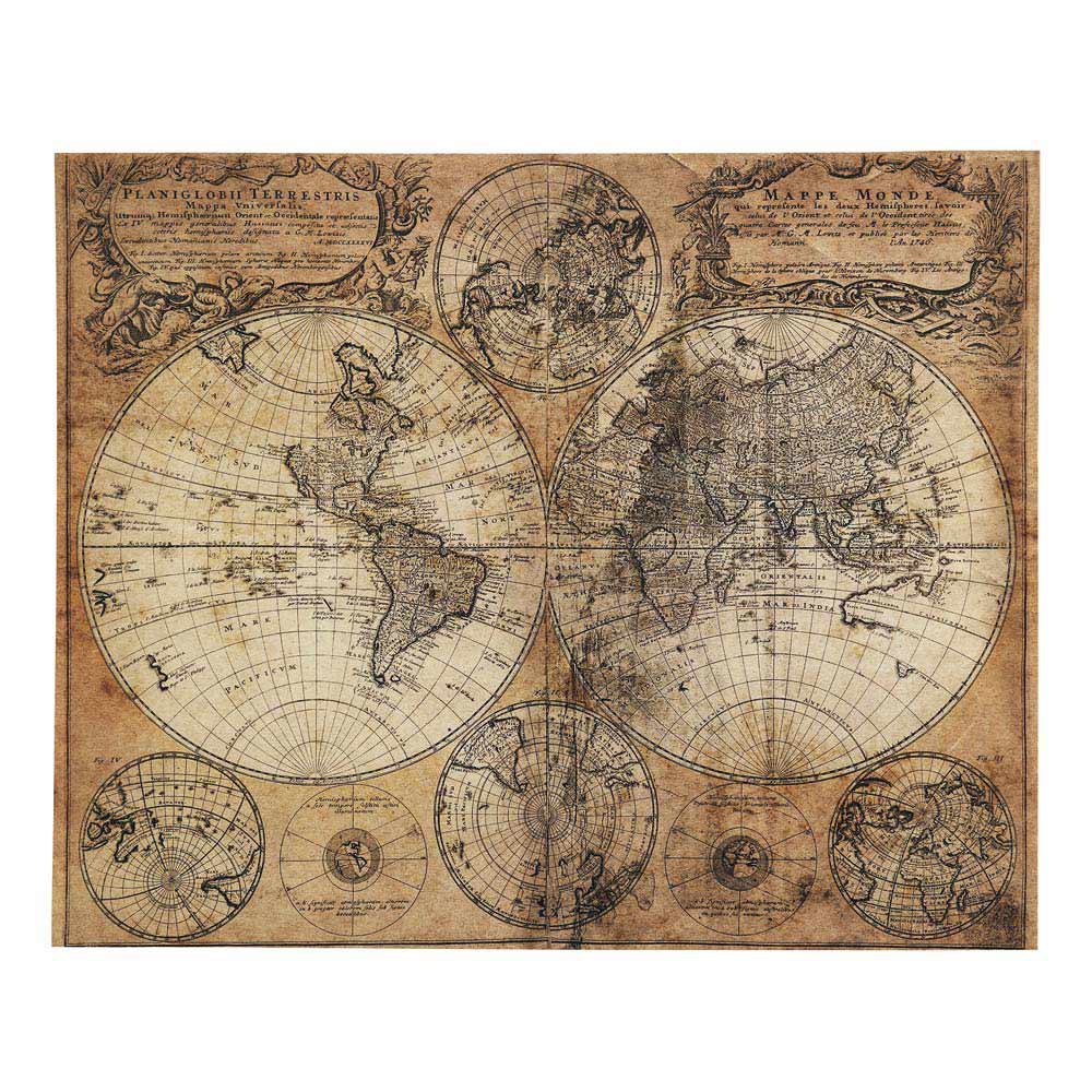 Toile imprimée carte du monde 73x93